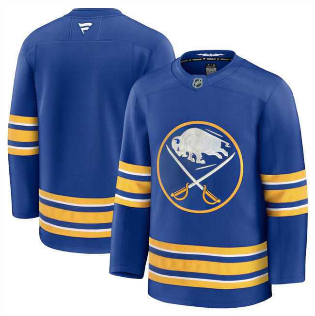 Mens Buffalo Sabres Blank Blue 2024-25 Home Stitched Hockey Jersey Dzhi